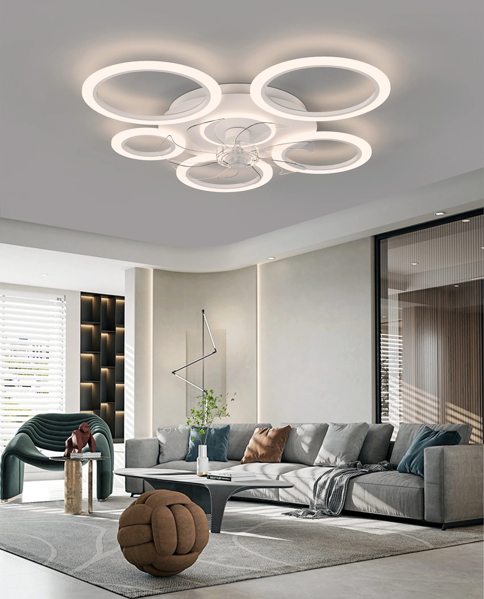 Orión Ventilador de Techo con Luz LED, Control por App y Mando a Distancia, 90cm