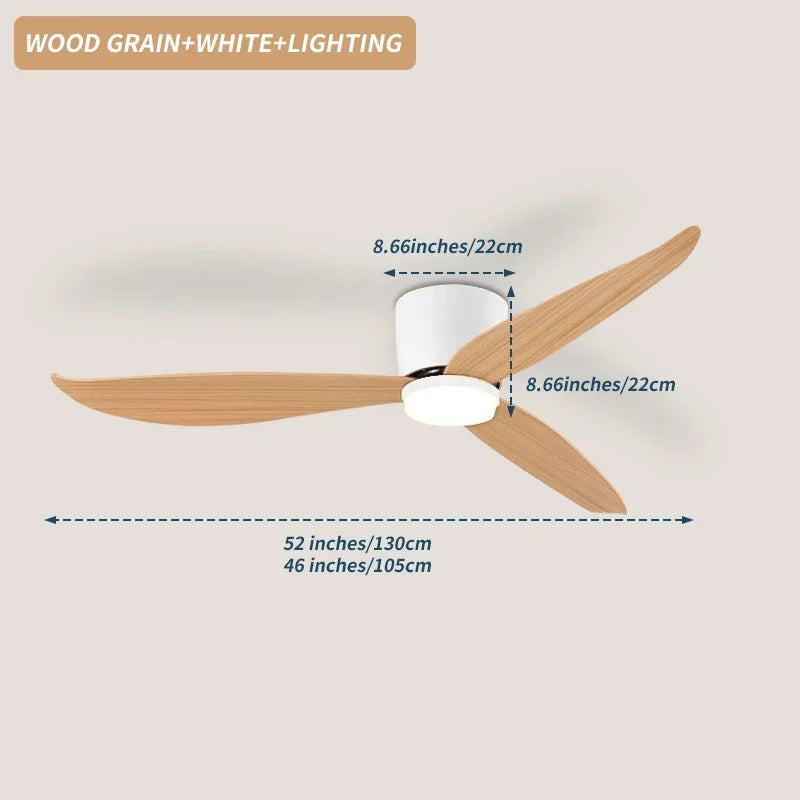 Aura Ventilador de Techo con Luz LED Regulable y Mando a Distancia