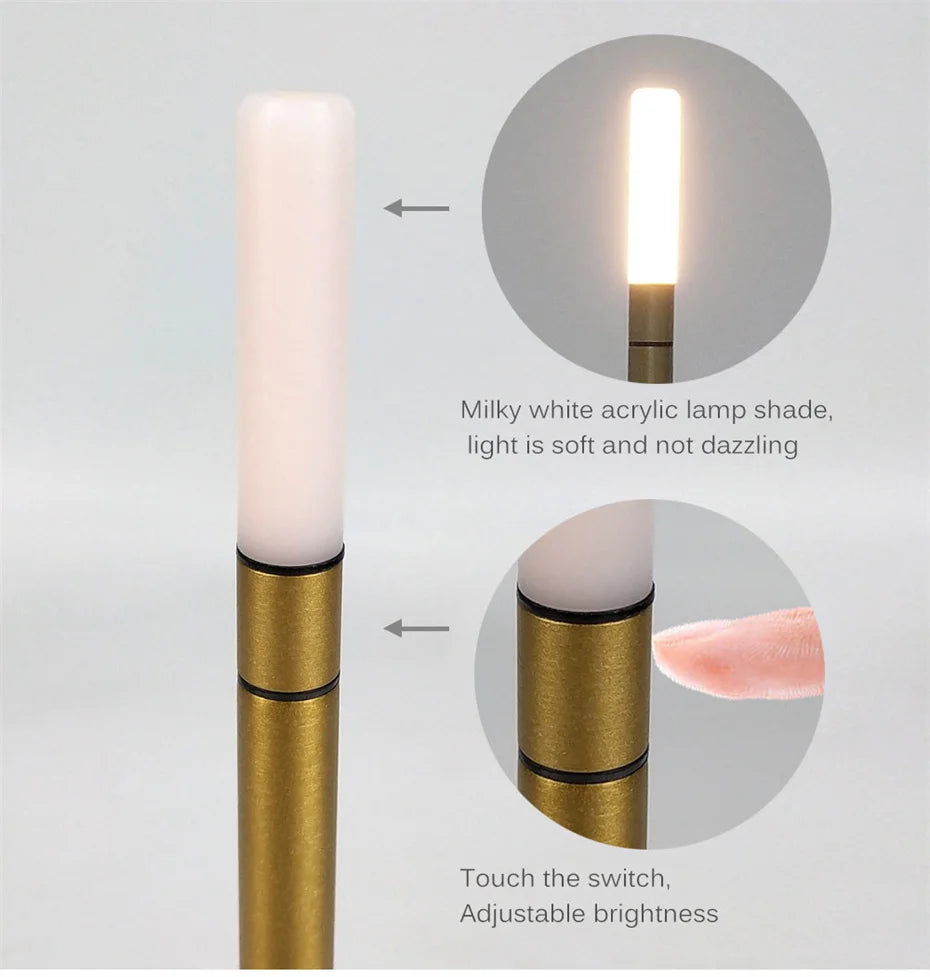 Lámpara de mesa LED inalámbrica y recargable Wick