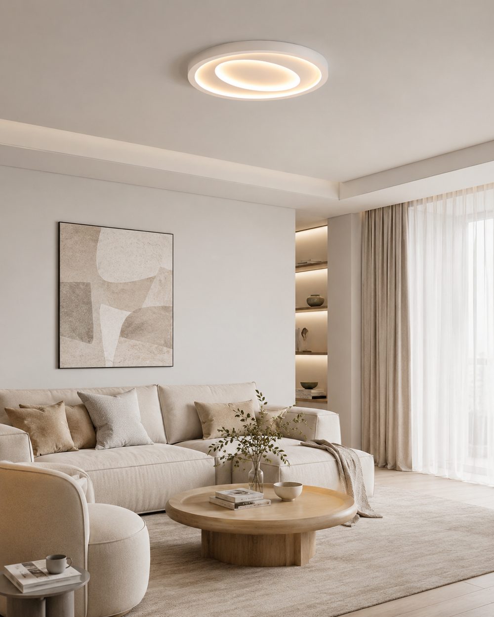 Vega – Lámpara de Techo LED Nórdica Regulable con Control por Voz 5