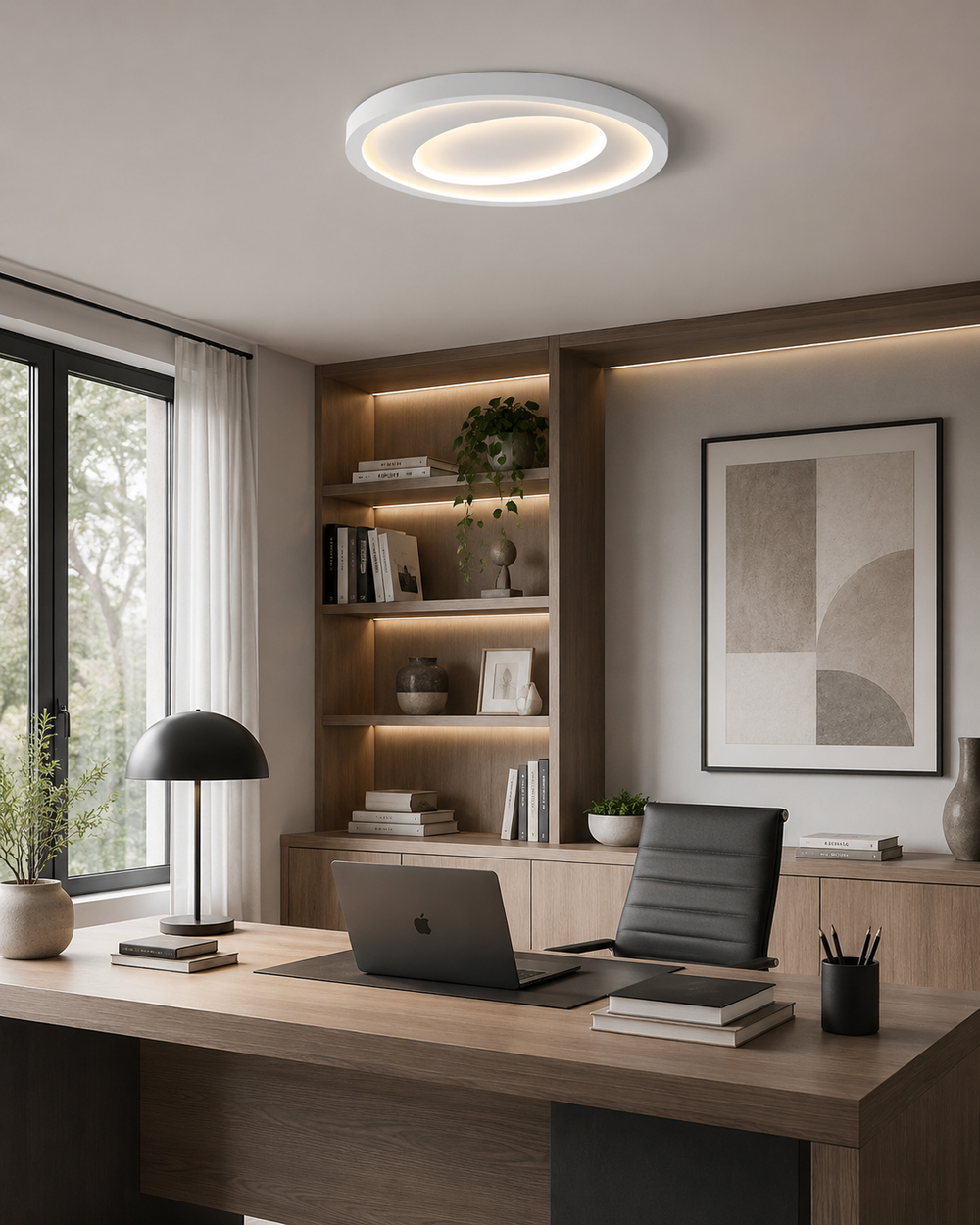 Vega – Lámpara de Techo LED Nórdica Regulable con Control por Voz 8