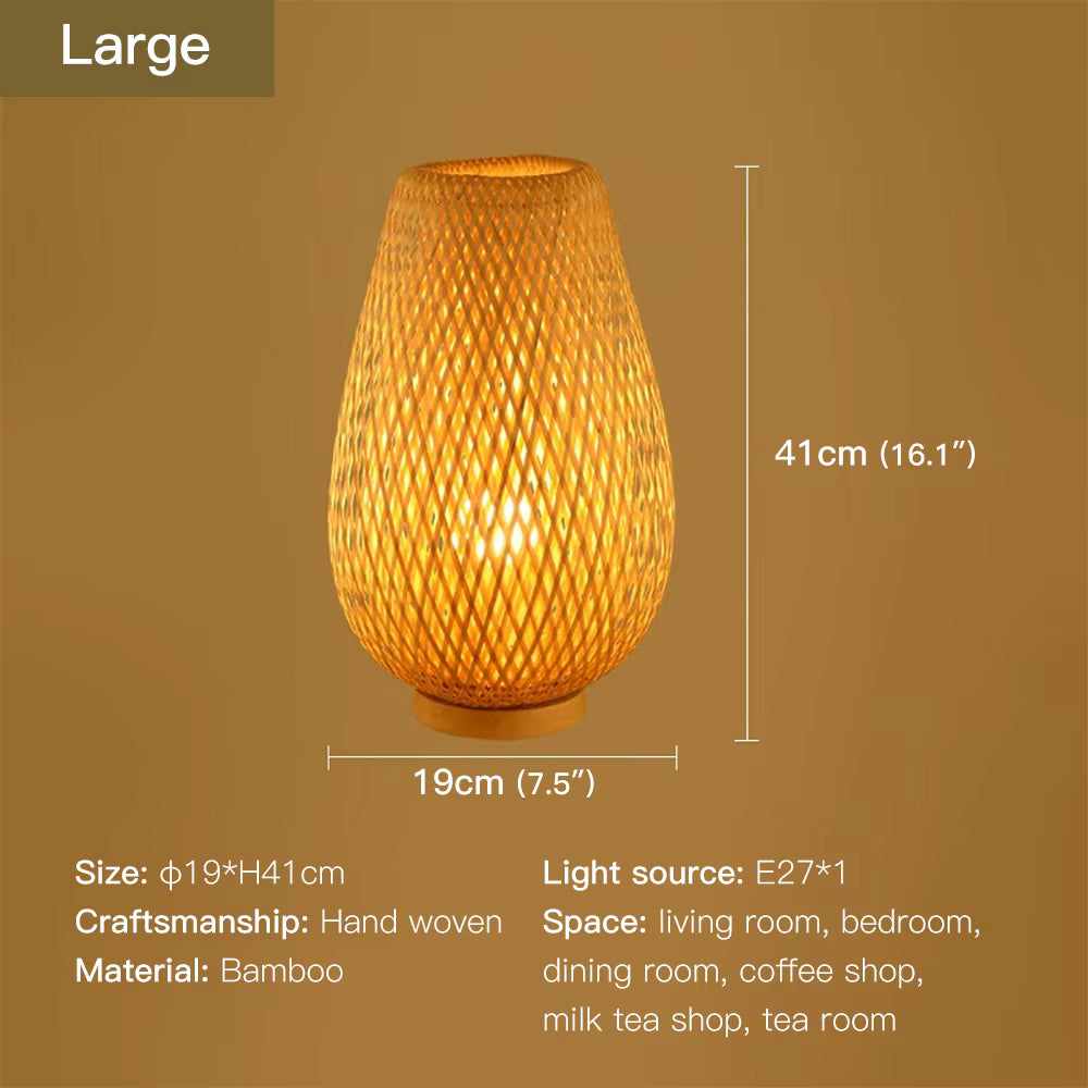 BrumaBambú lámpara de mesa moderna E27 3500K (1000 lm)